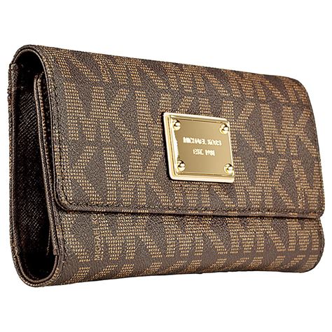 michael kors signature wallet brown